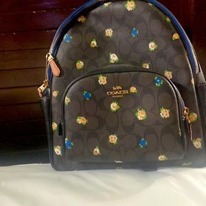 Coach Medium Backpack with flowers